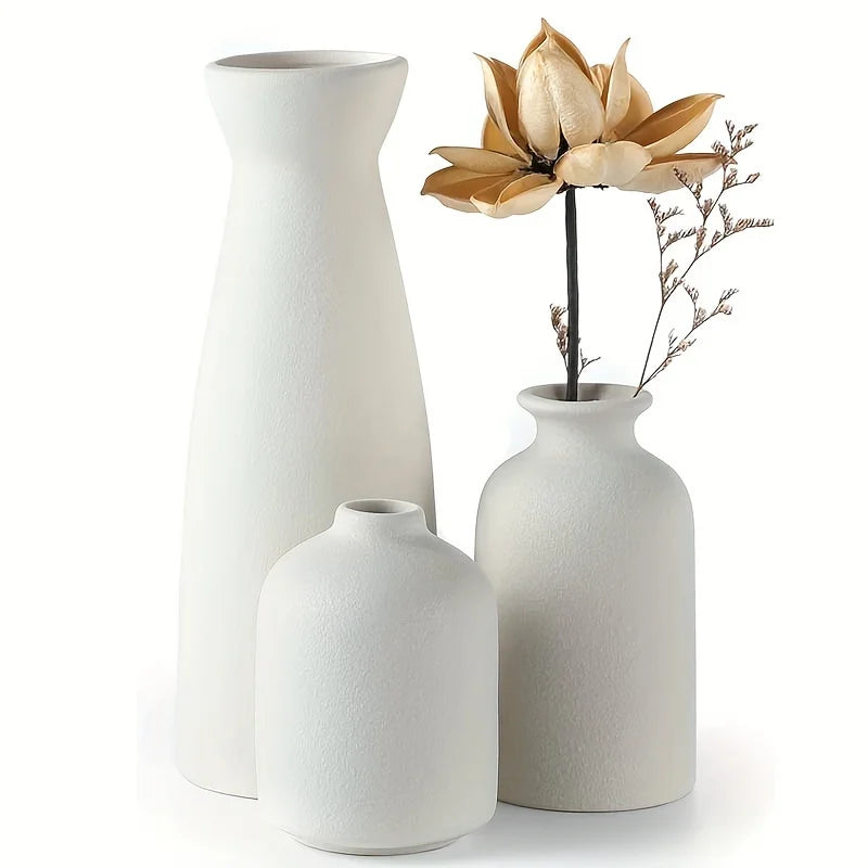 Ensemble de 3 Vases Bohèmes en Céramique