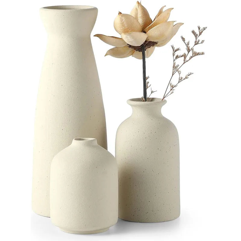 Ensemble de 3 Vases Bohèmes en Céramique