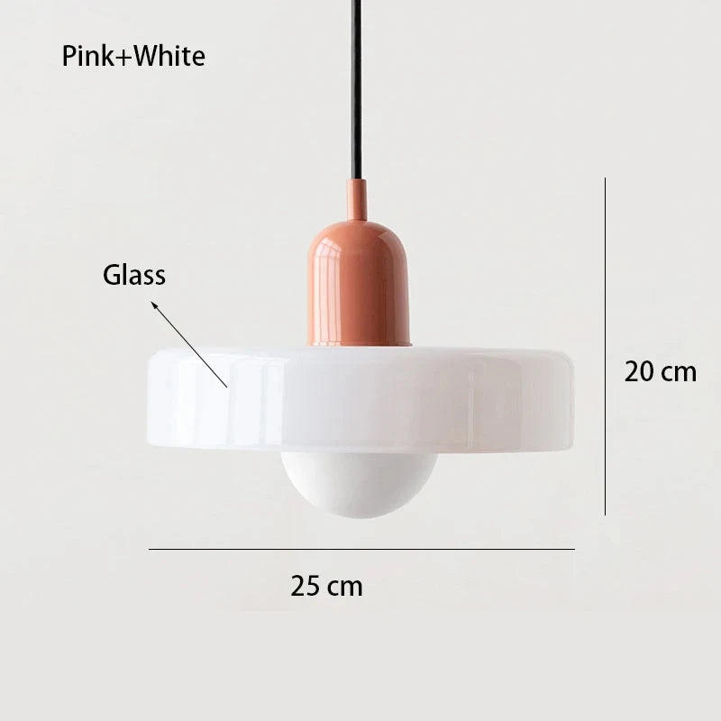 Lampe Suspendue en Verre Bauhaus - Élégance Rétro et Modernité
