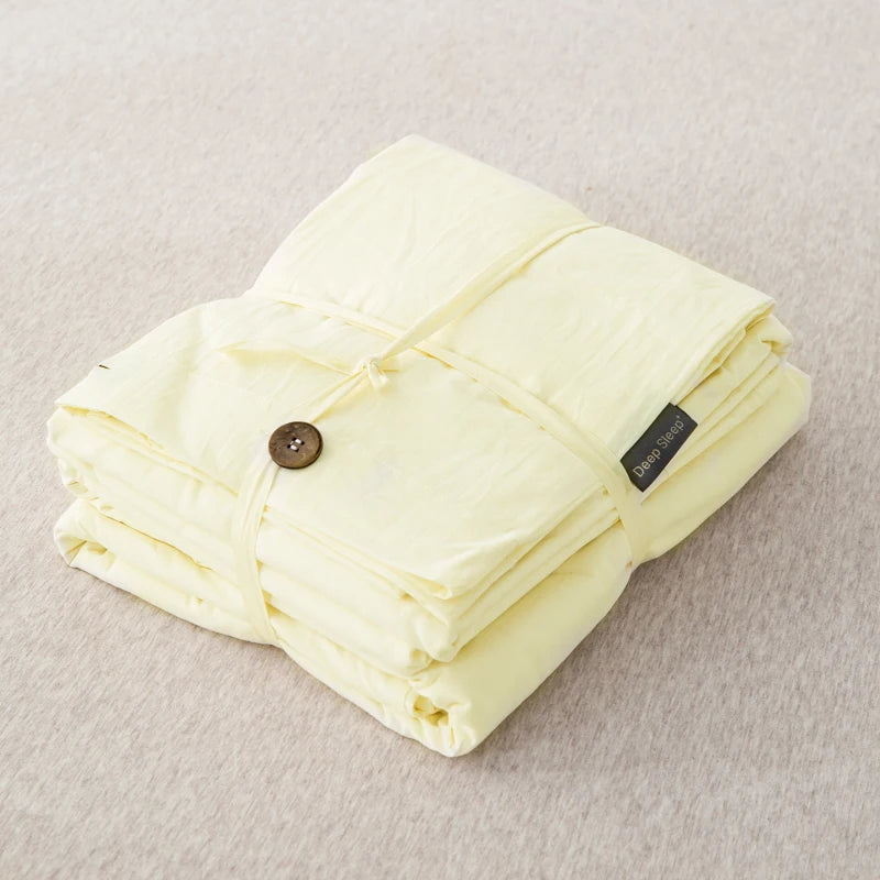 Housse de Couette Uni Twist 100 % Coton – Ensemble 3 Pièces Toutes Saisons