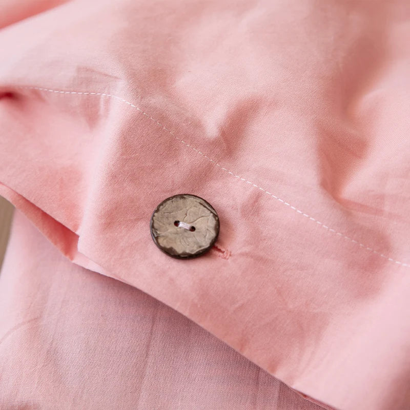 Housse de Couette Uni Twist 100 % Coton – Ensemble 3 Pièces Toutes Saisons