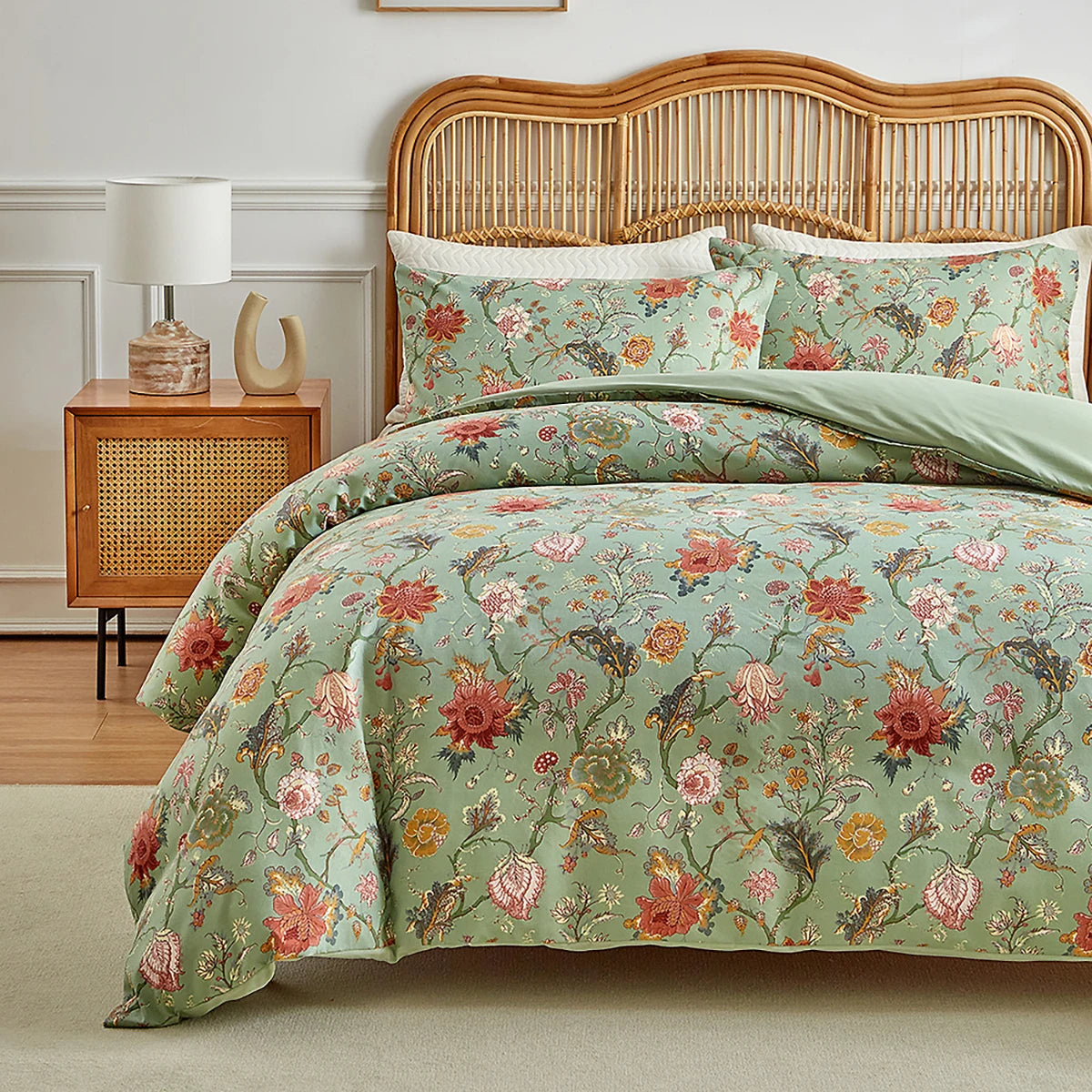 Parure de Housse de Couette 3 Pièces – Style Pastoral, Douceur Toutes Saisons