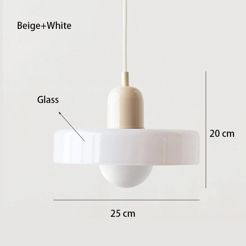 Lampe Suspendue en Verre Bauhaus - Élégance Rétro et Modernité
