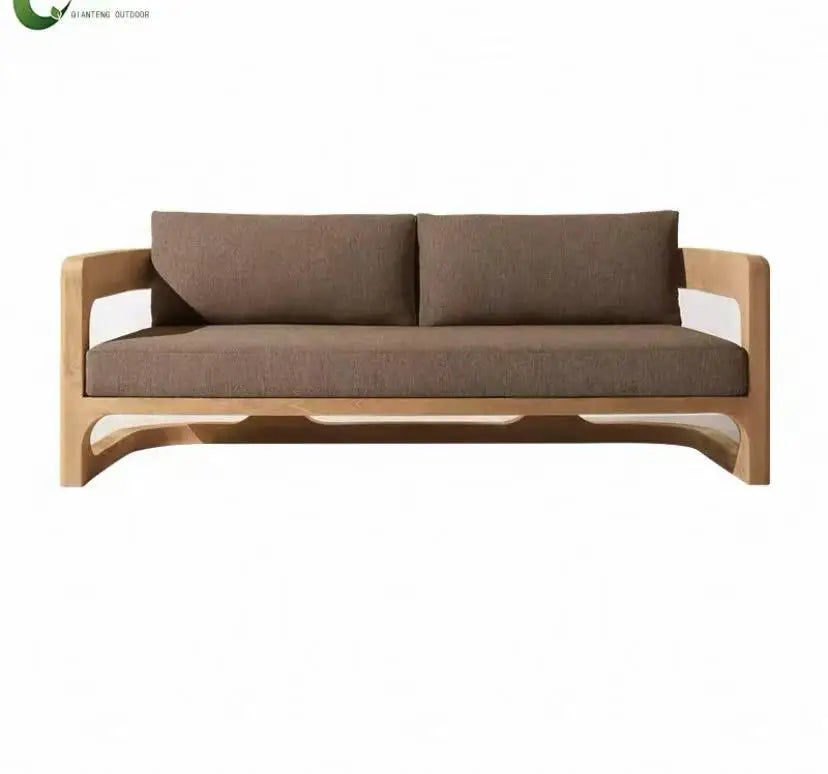 Canapé d’extérieur en teck – Mobilier de jardin nordique haut de gamme pour terrasse, balcon ou villa