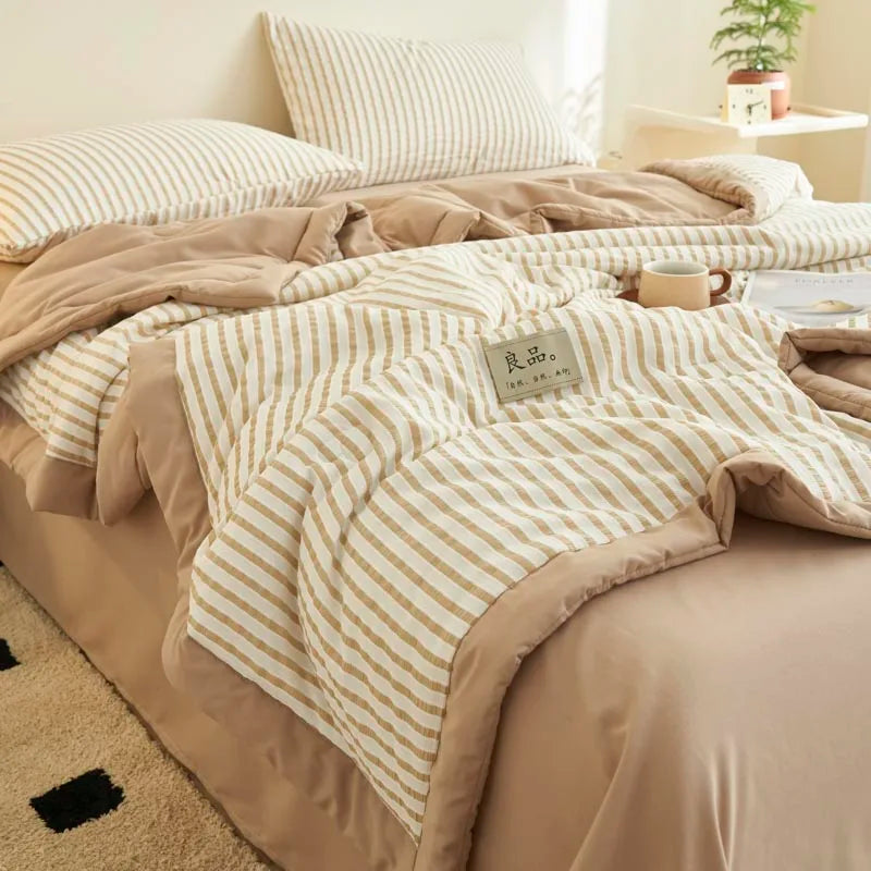 Couette d'Été Style Japonais à Rayures