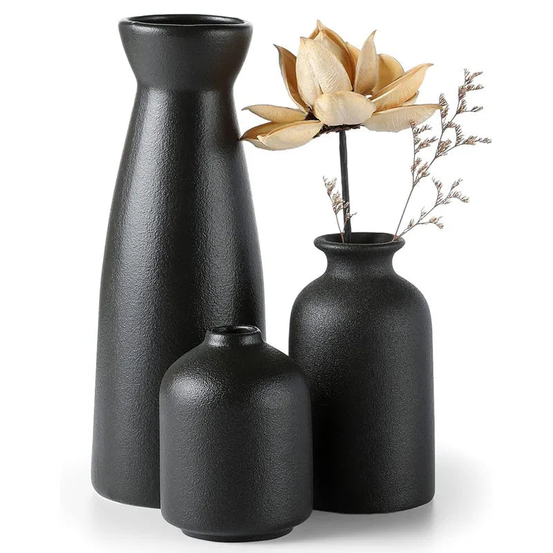 Ensemble de 3 Vases Bohèmes en Céramique