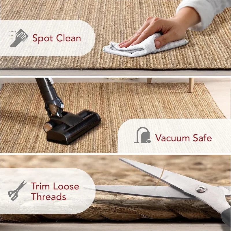 Tapis CRLOB Tissé à la Main en Jute Rigo