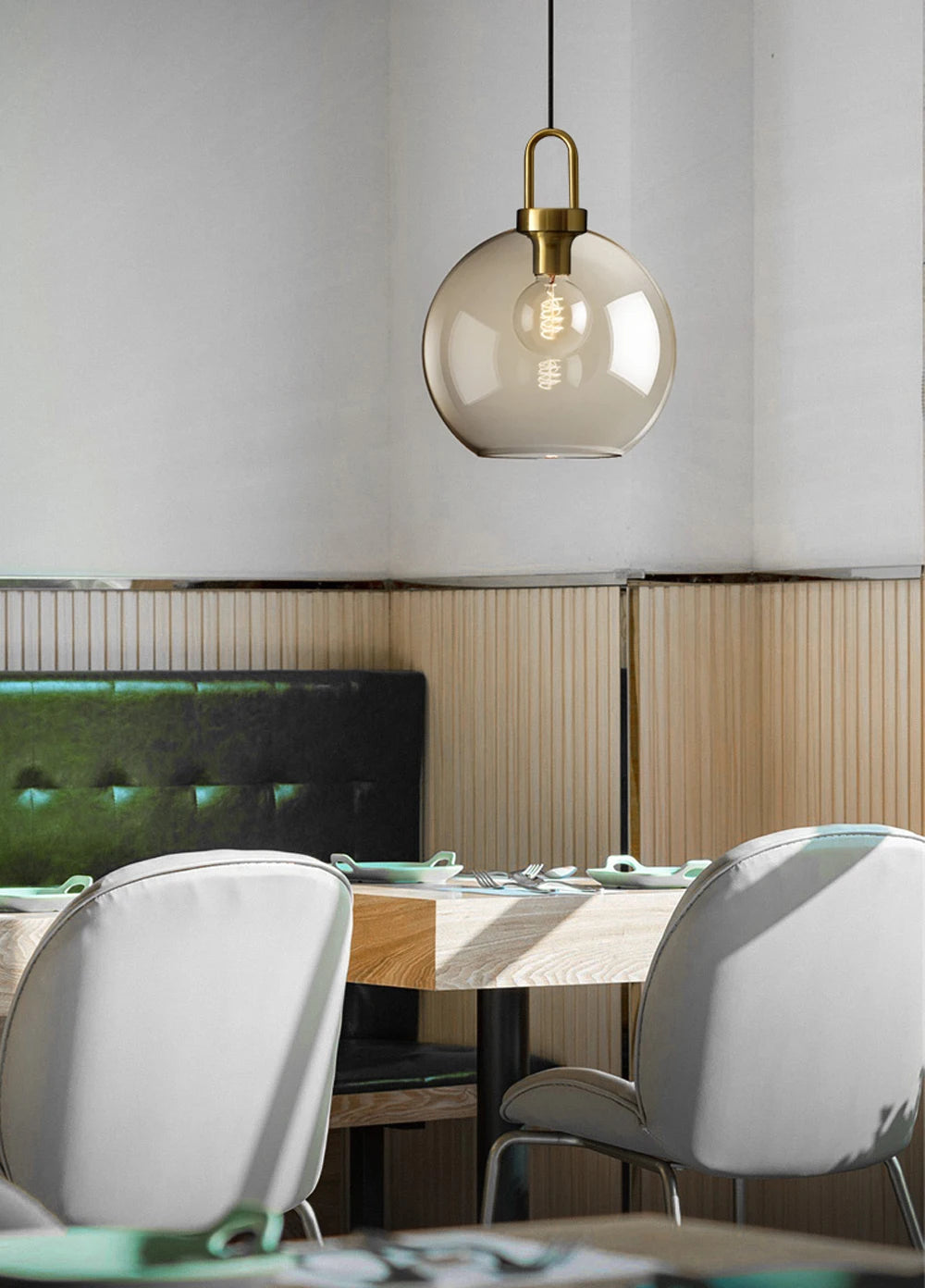 Suspension en Verre Nordique – Luminaire Moderne pour Loft et Décoration Industrielle