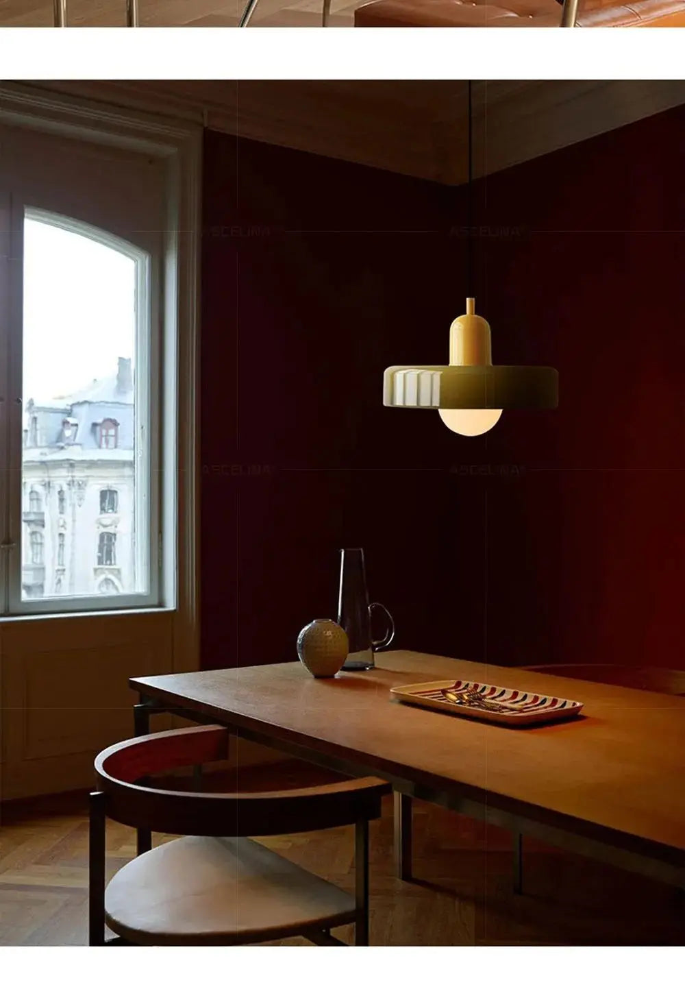 Lampe Suspendue en Verre Bauhaus - Élégance Rétro et Modernité