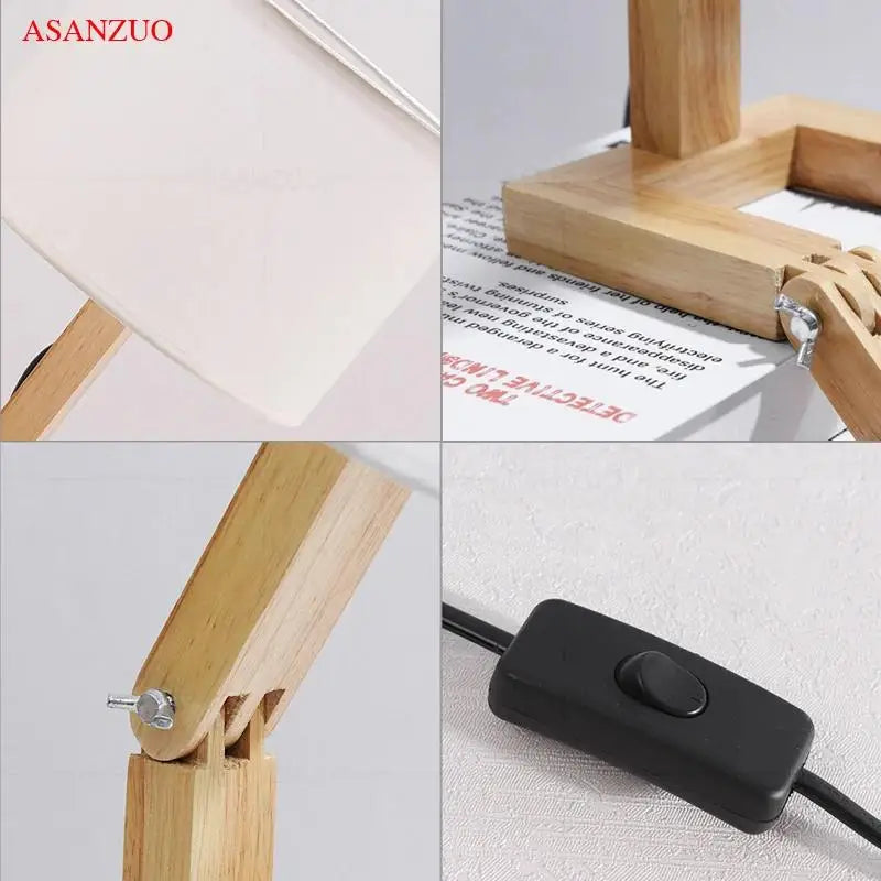 Lampe de Table en Bois Forme Robot – Décoration Artistique et Luminaire Design