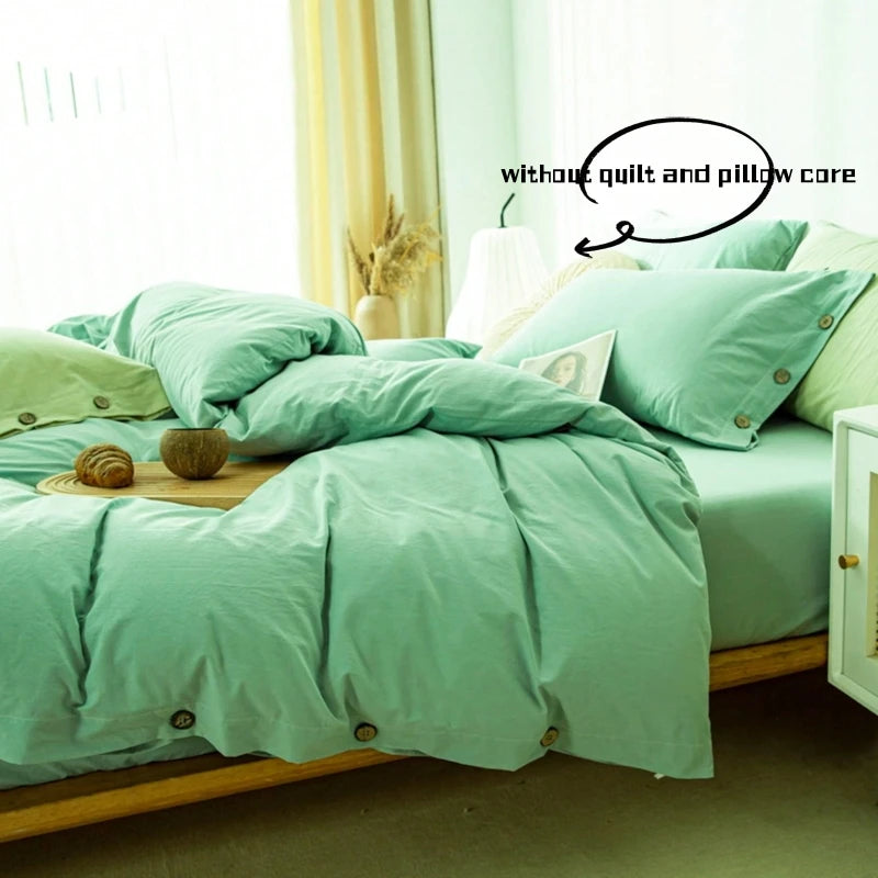 Housse de Couette Uni Twist 100 % Coton – Ensemble 3 Pièces Toutes Saisons