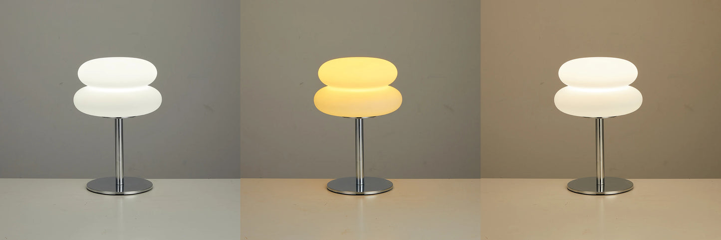 Lampe de Chevet Moderne – Style Crémeux avec Gradation et Éclairage Tricolore