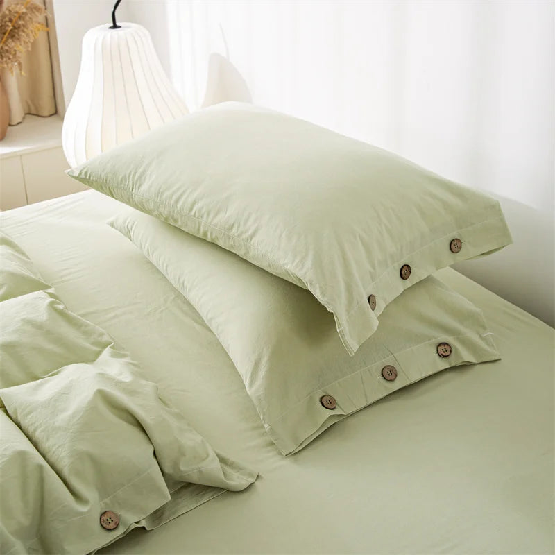 Housse de Couette Uni Twist 100 % Coton – Ensemble 3 Pièces Toutes Saisons