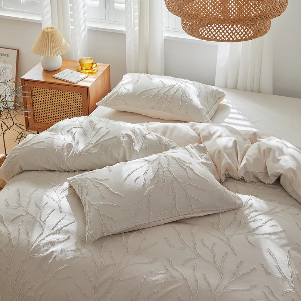 Housse de Couette Relief Tufté – Design Branches