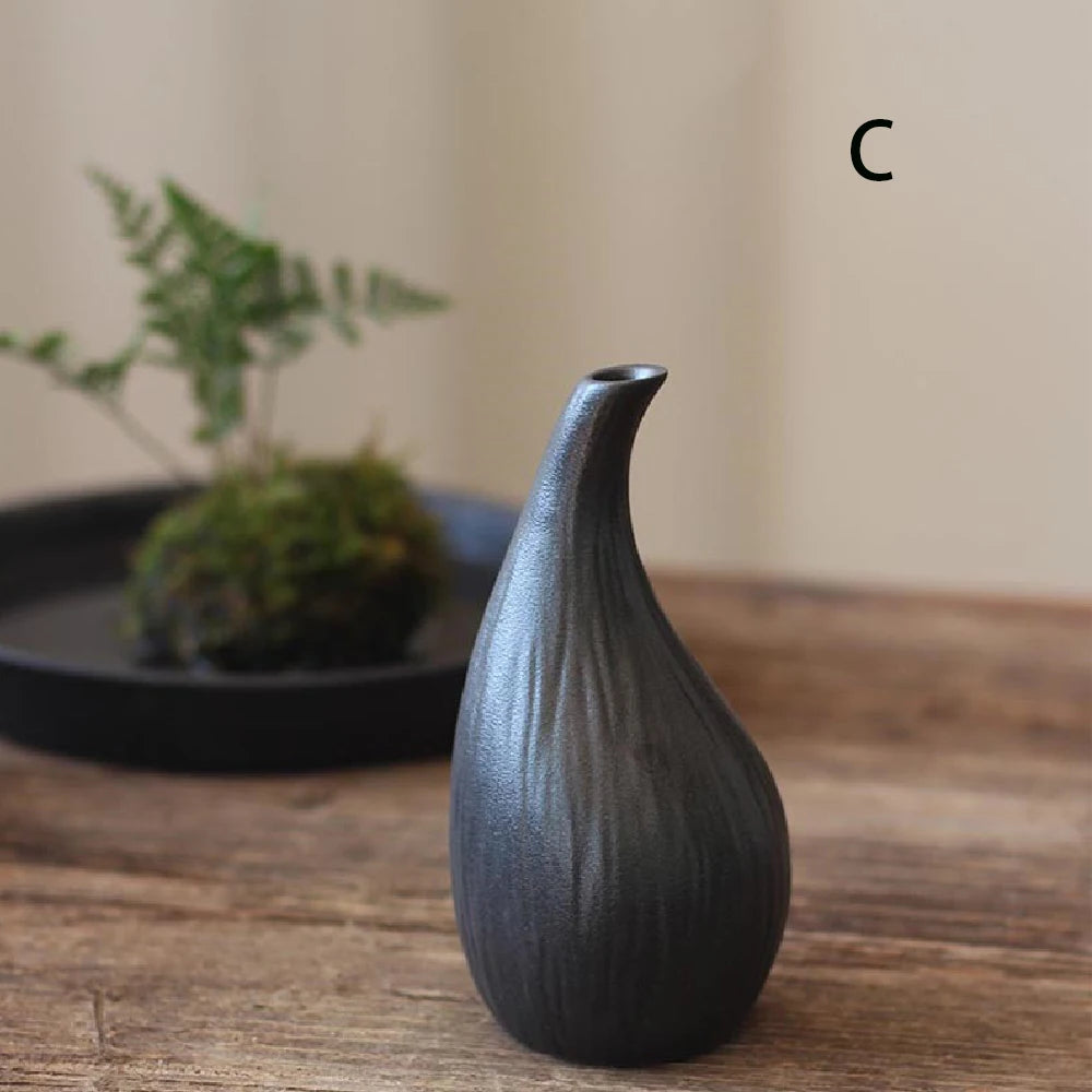 Vase "Celeste" en céramique et porcelaine
