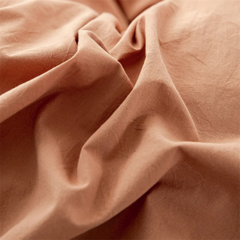 Housse de Couette Uni Twist 100 % Coton – Ensemble 3 Pièces Toutes Saisons