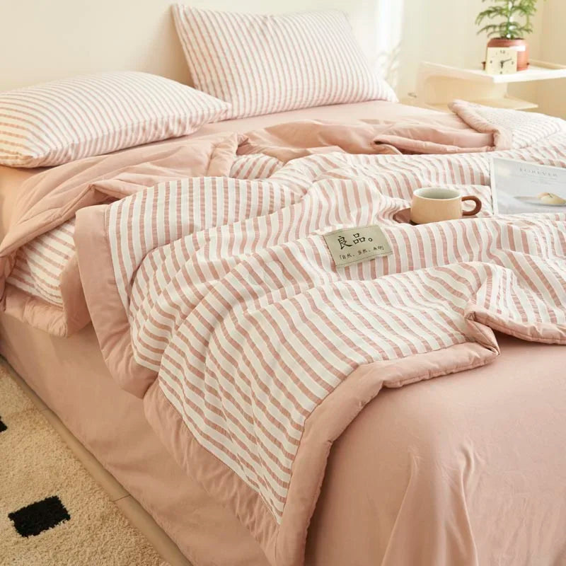 Couette d'Été Style Japonais à Rayures