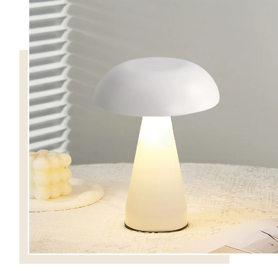 Lampe de Table Rétro Champignon avec Allumage Tactile