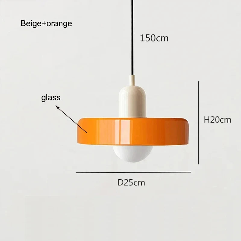Lampe Suspendue en Verre Bauhaus - Élégance Rétro et Modernité