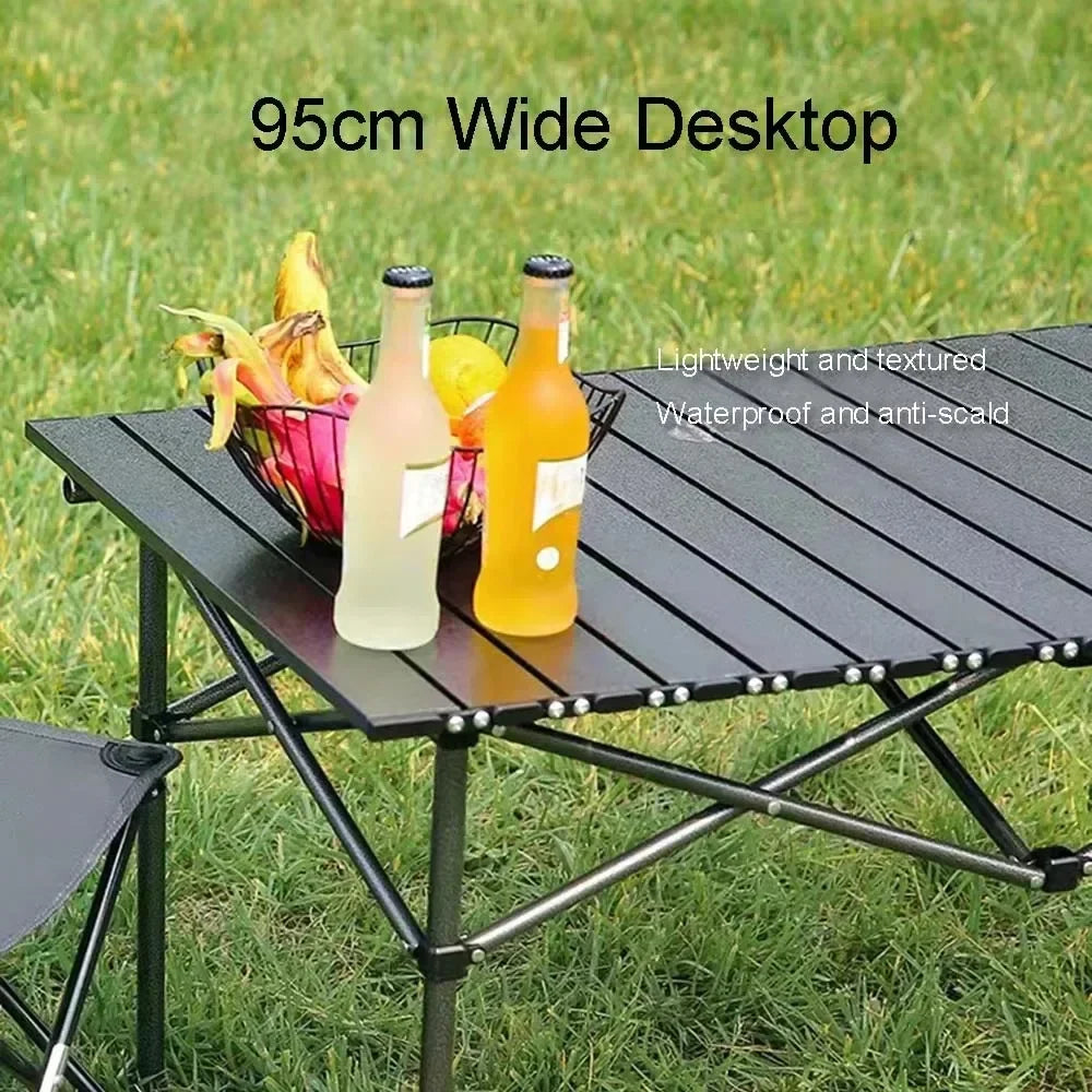 Table de Camping Pliante Longue — Solide, Pliable et Facile à Transporter