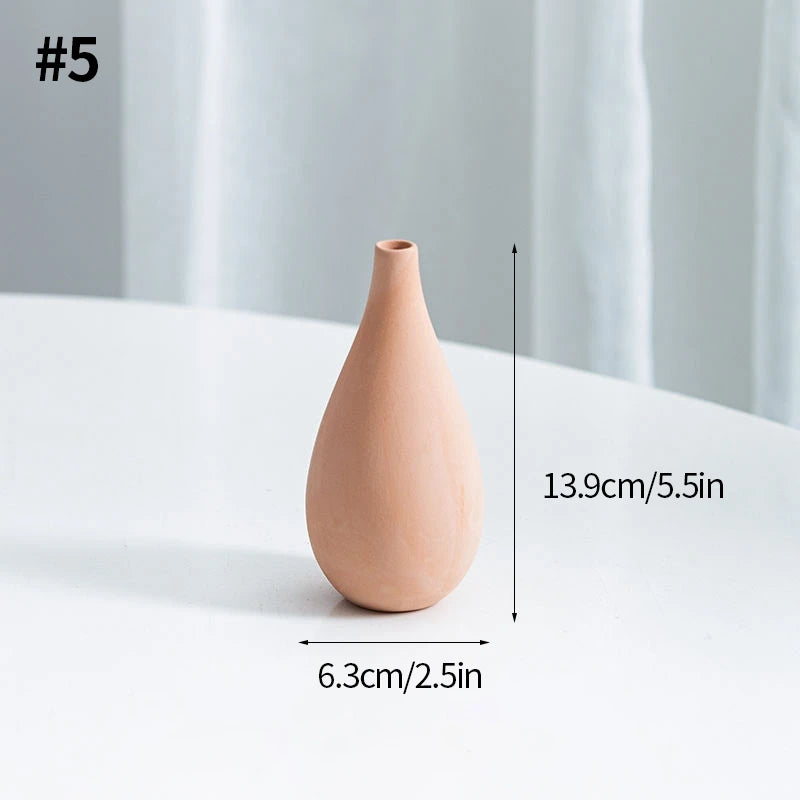 Vase Nordique en Céramique - Simple & Moderne pour Fleurs Sèches ou Naturelles