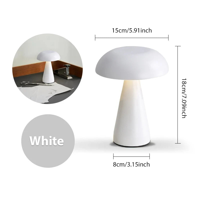Lampe de Table Rétro Champignon avec Allumage Tactile