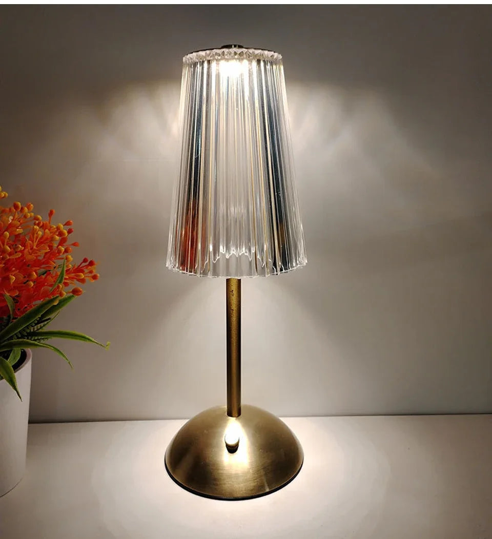 Lampe de Table Cristal LED Rechargeable