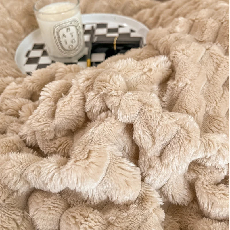 Couverture en Polaire Corail