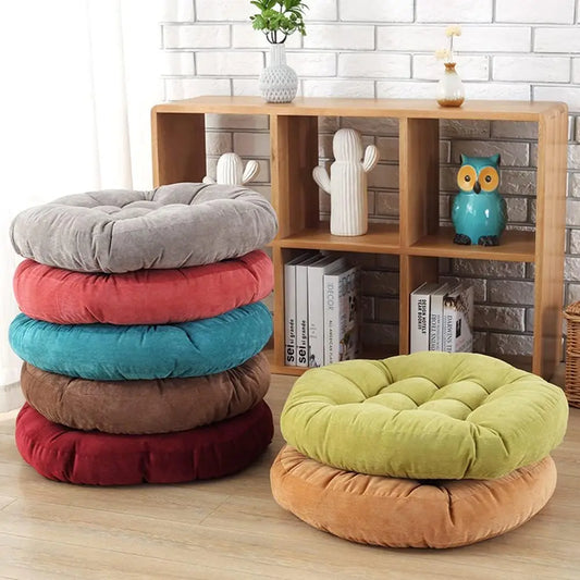 Grand Coussin de Sol Rond – Coussin Épais pour Méditation, Yoga et Assise Confortable