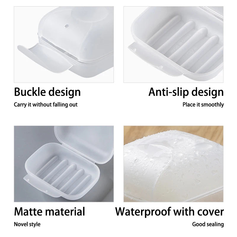 Boîte à Savon de Voyage Étanche et Portable – Transparente avec Couvercle