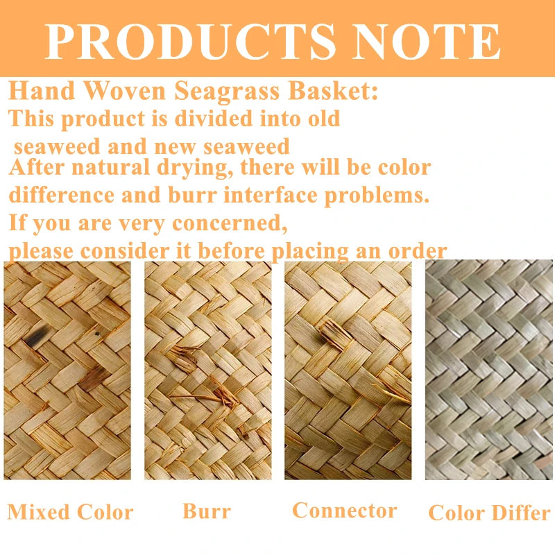 Panier de Rangement Pliable en Osier Naturel LuanQI