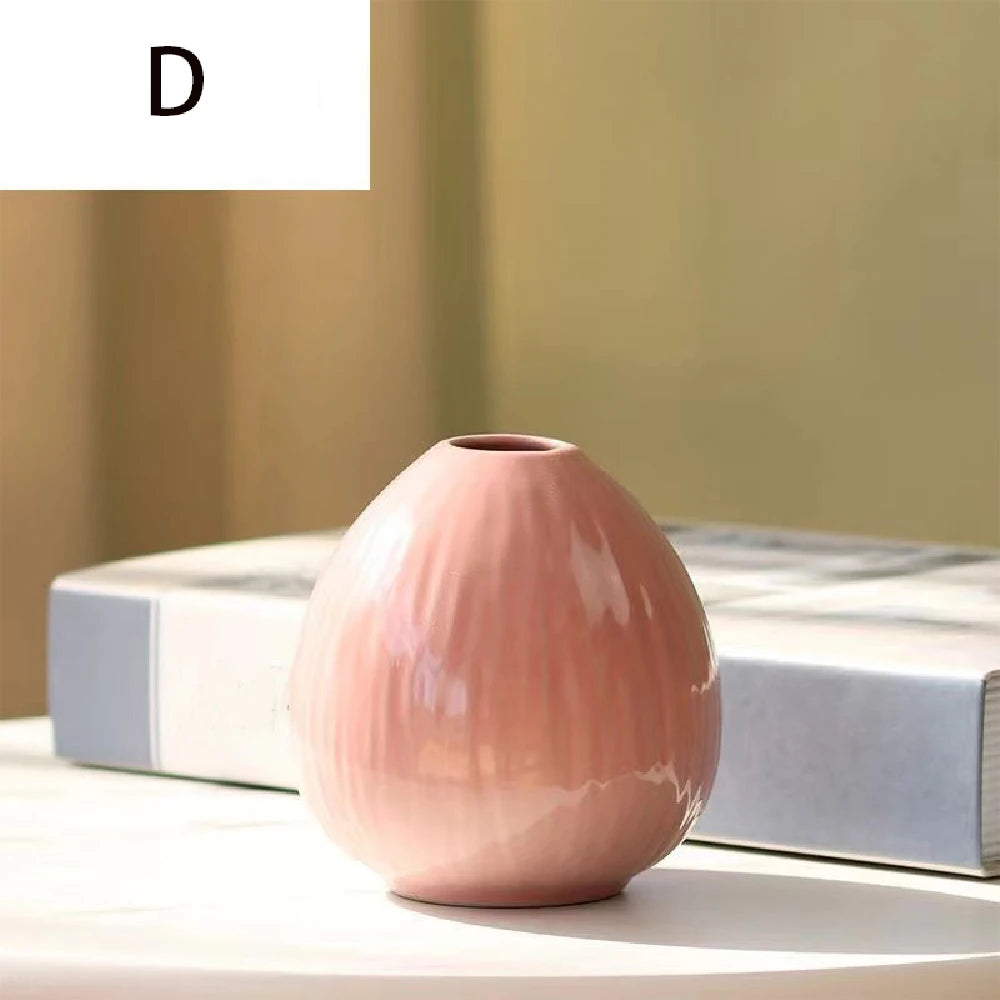 Vase "Celeste" en céramique et porcelaine