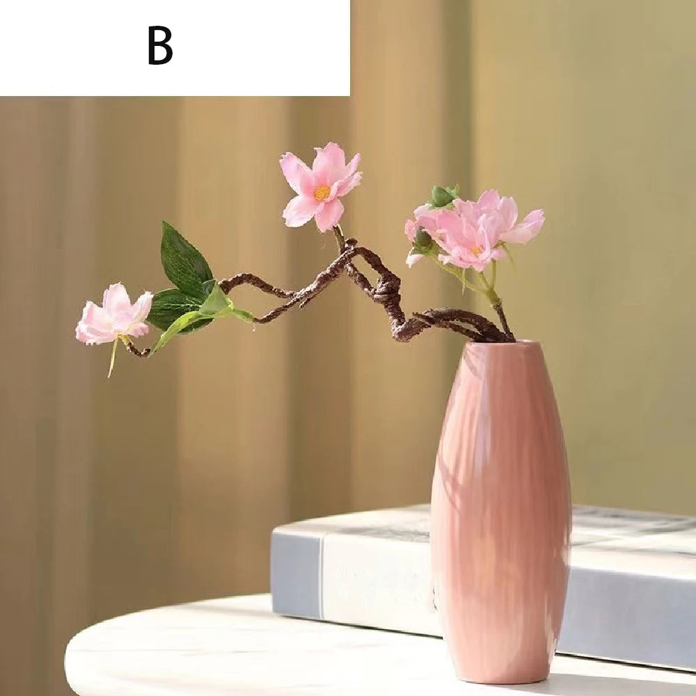 Vase "Celeste" en céramique et porcelaine