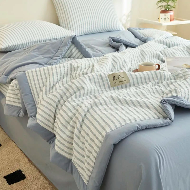 Couette d'Été Style Japonais à Rayures