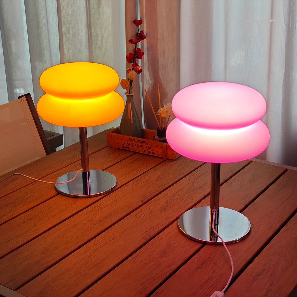 Lampe de Chevet Moderne – Style Crémeux avec Gradation et Éclairage Tricolore