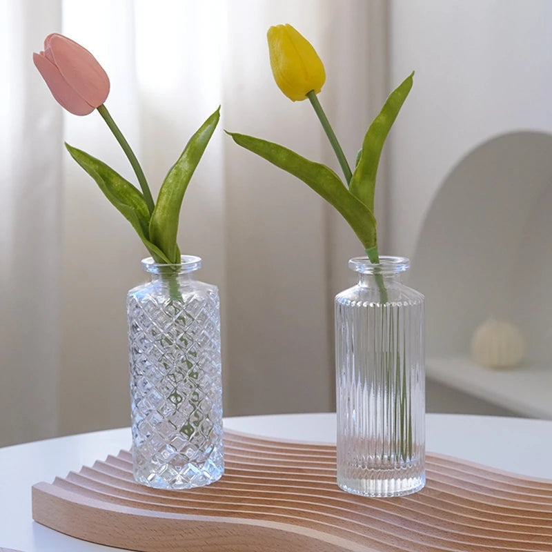 Vase en Verre Rétro – Élégance Moderne et Décoration Créative