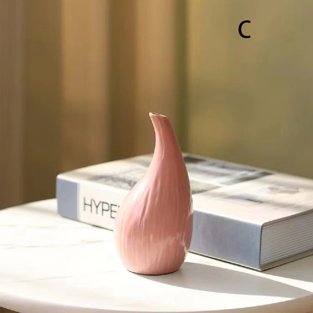Vase "Celeste" en céramique et porcelaine