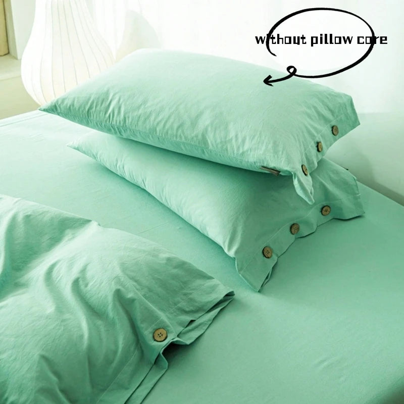 Housse de Couette Uni Twist 100 % Coton – Ensemble 3 Pièces Toutes Saisons