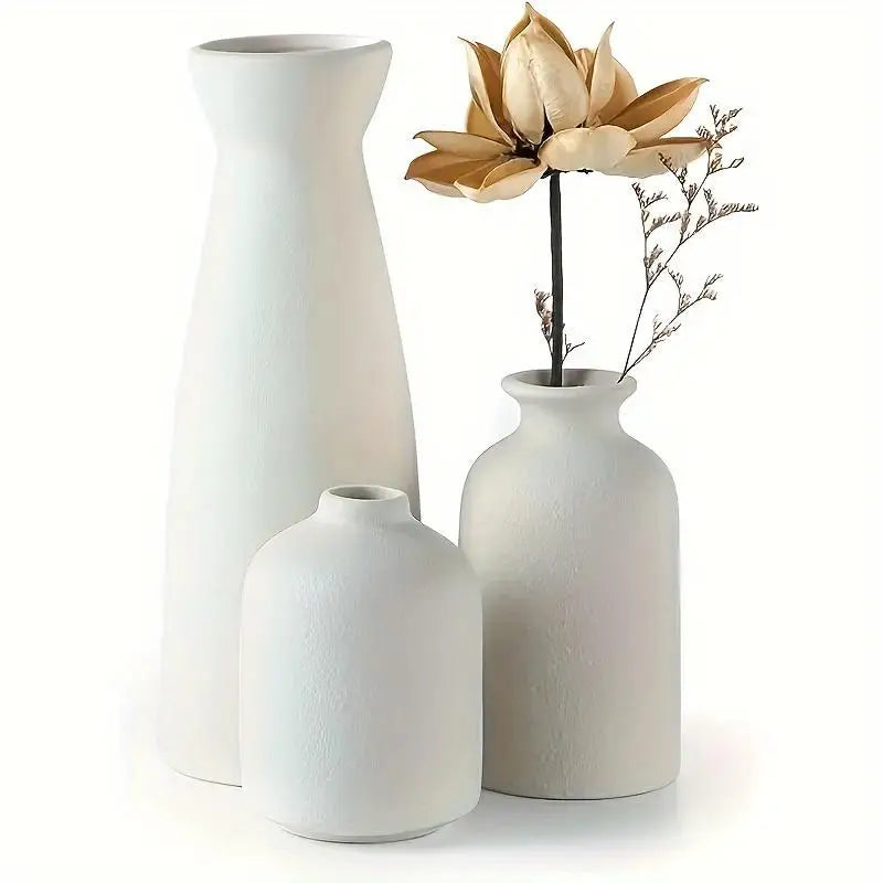 Ensemble de 3 Vases Bohèmes en Céramique