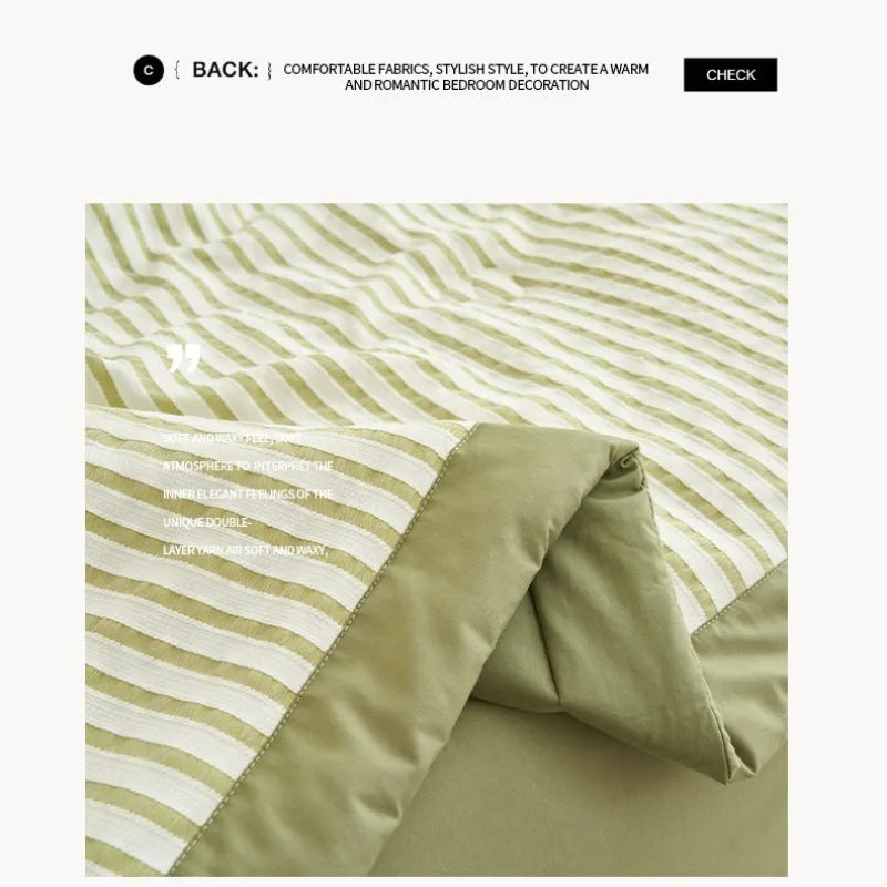 Couette d'Été Style Japonais à Rayures