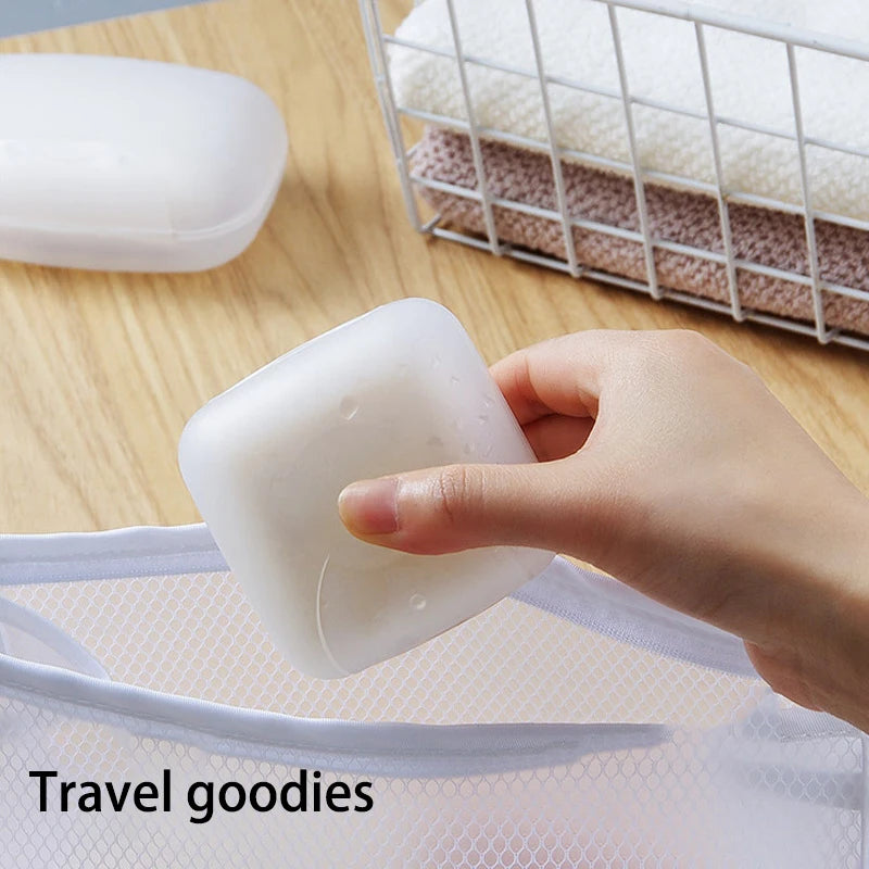 Boîte à Savon de Voyage Étanche et Portable – Transparente avec Couvercle