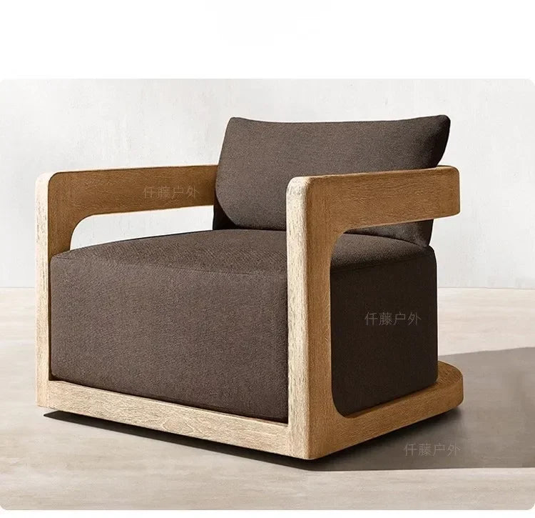 Canapé d’extérieur en teck – Mobilier de jardin nordique haut de gamme pour terrasse, balcon ou villa