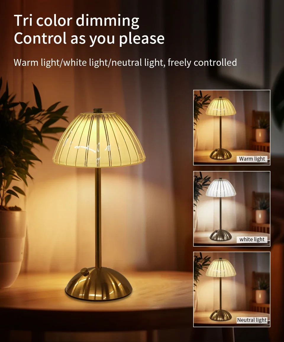 Lampe de Table Cristal LED Rechargeable