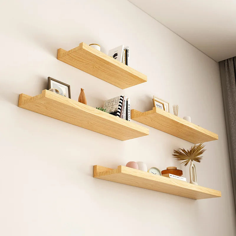 Étagère Murale Flottante en Bois Massif – Design U Élégant