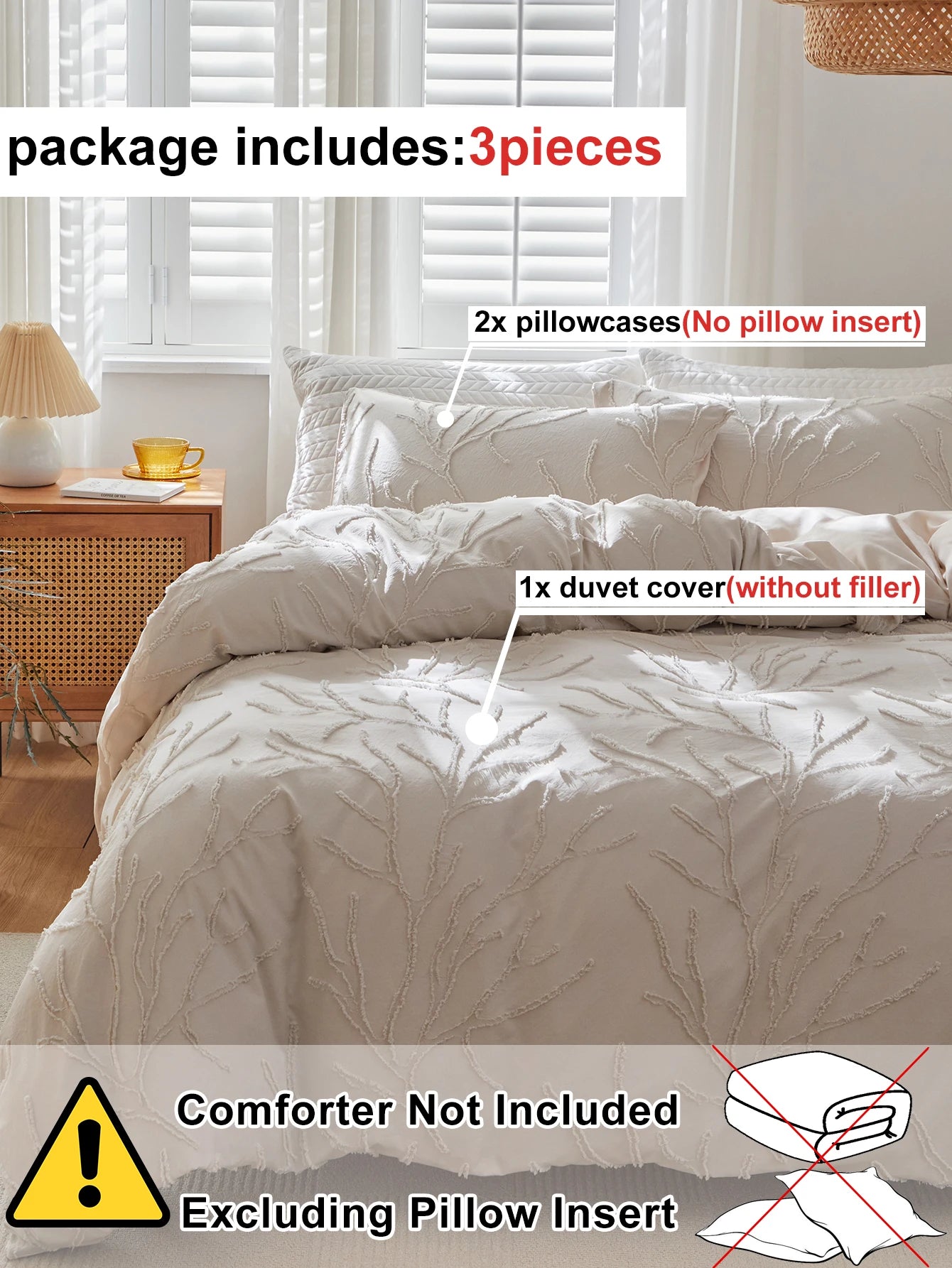 Housse de Couette Relief Tufté – Design Branches