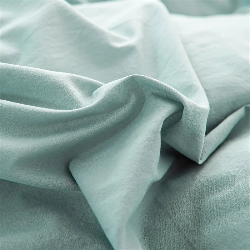 Housse de Couette Uni Twist 100 % Coton – Ensemble 3 Pièces Toutes Saisons