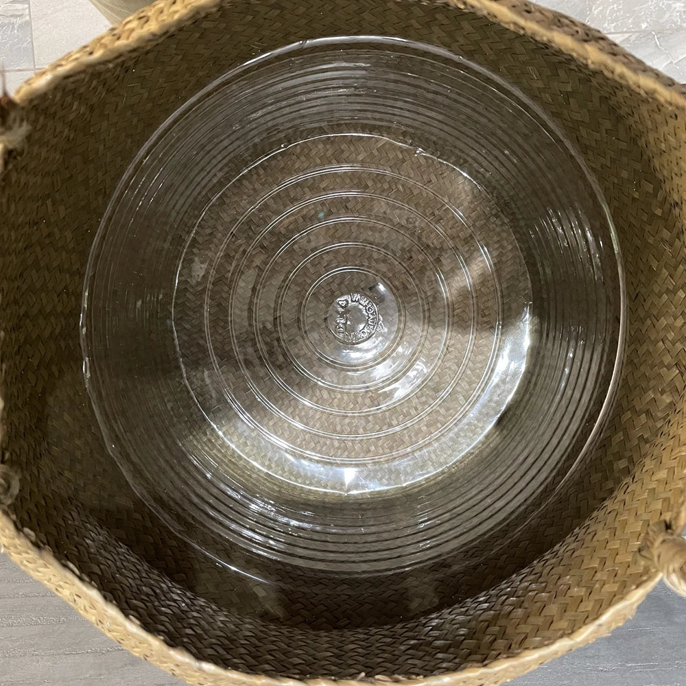 Panier de Rangement Pliable en Osier Naturel LuanQI