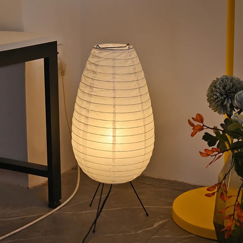 Lampe sur Pied en Papier de Riz – Élégance et Ambiance Zen
