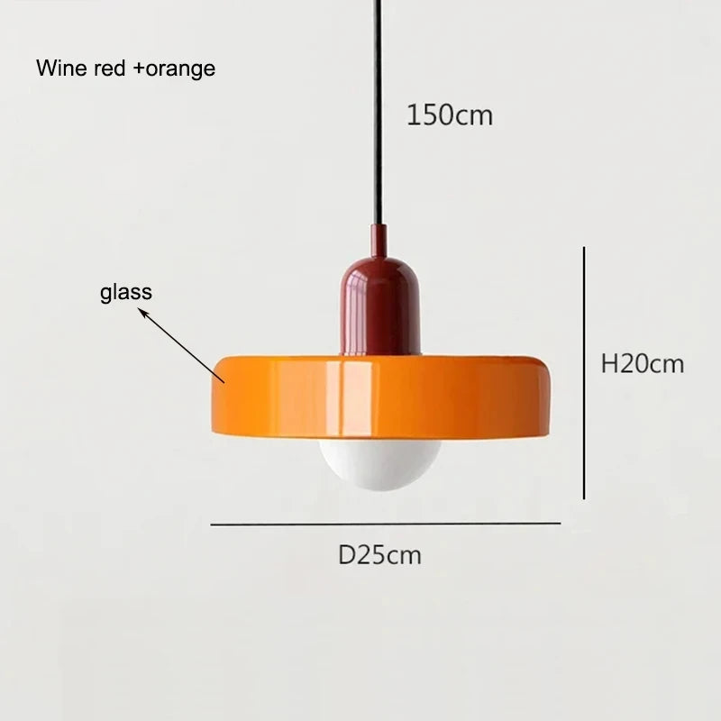 Lampe Suspendue en Verre Bauhaus - Élégance Rétro et Modernité