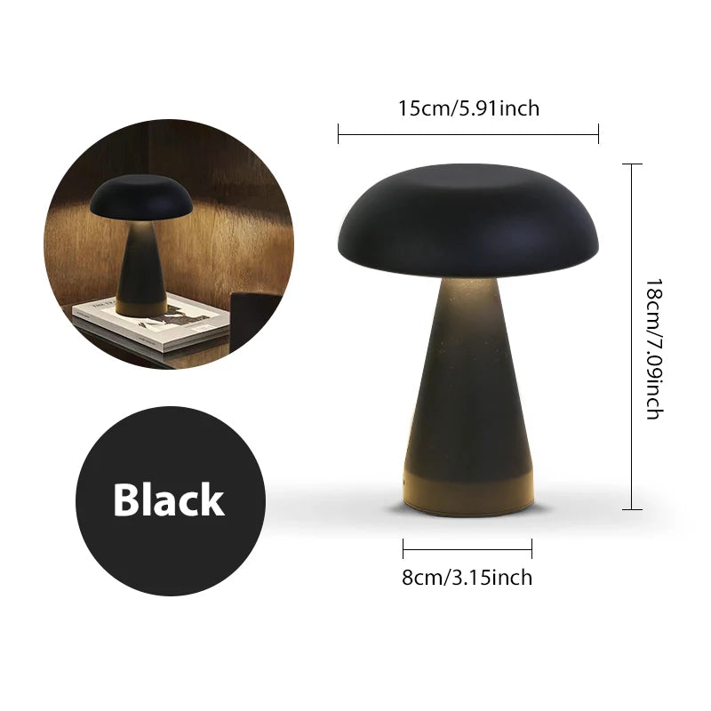 Lampe de Table Rétro Champignon avec Allumage Tactile